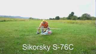 preview picture of video 'RC Heli Sikorsky S-76C EP.ver　Flight #2'
