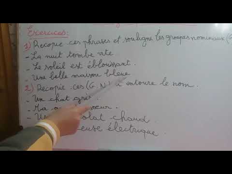 Exercice en français le groupe nominal sujet