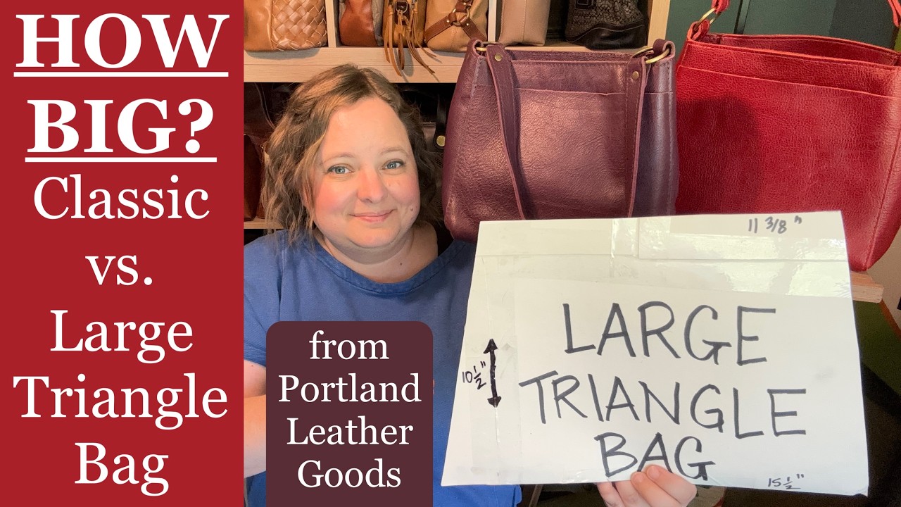 How BIG is the New Large Triangle Shoulder Bag from Portland Leather? @portlandleather #plgpartner