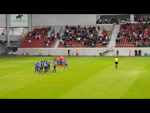 Helsingborgs IF firar Andreas Landgrens 1-0 mål mot Sirius 15 juli 2019