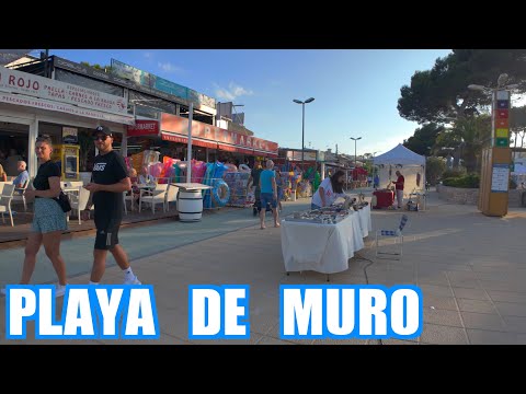 Playa de Muro Mallorca 🇪🇸 Walking tour ☀️ 4K HDR