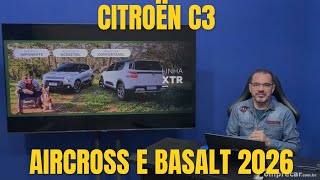 Citroën C3, Aircross e Basalt linha 2026 - Novas v