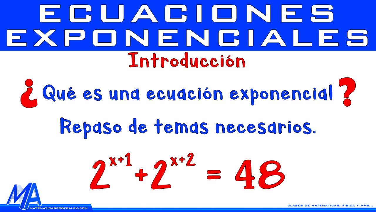 Ecuaciones exponenciales | Introducción