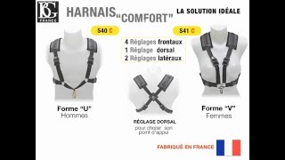 BG Harnais confort pour saxo - mousqueton - homme - Video