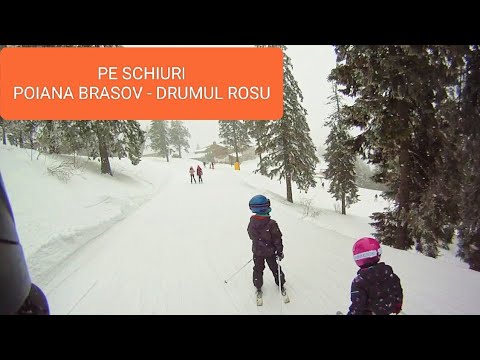 La schi in Poiana Brasov - coborare pe Drumul Rosu pana la telescaunul Ruia #schi
