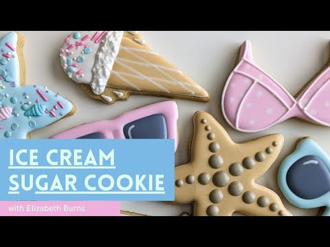 Decorate Ice Cream Sugar Cookies with Sprinkles | Bakell® Brand Ambassador Elizabeth Burns