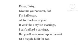 Download lagu Wikipedia Lyrics Part 1 (Daisy Bell) mp3 Download lagu Wikipedia Lyrics Part 1 (Daisy Bell) mp3