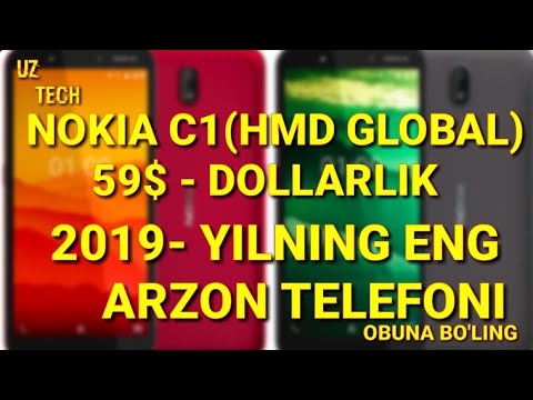 NOKIA C1 - O'ZBEK TILIDA /59$ -DOLLARLIK TELEFON