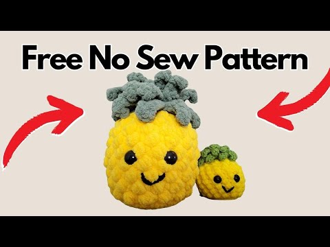 No Sew Crochet Pineapple Tutorial- Beginner Friendly