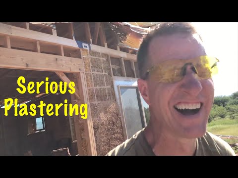 Plastering Our Strawbale House