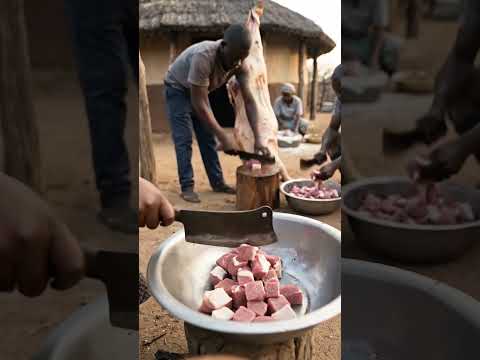 So Aromatic! Zulu Tribe Cooking Pork with Special African Spices 🐖🌿🔥 | Primitive Tribal Feast