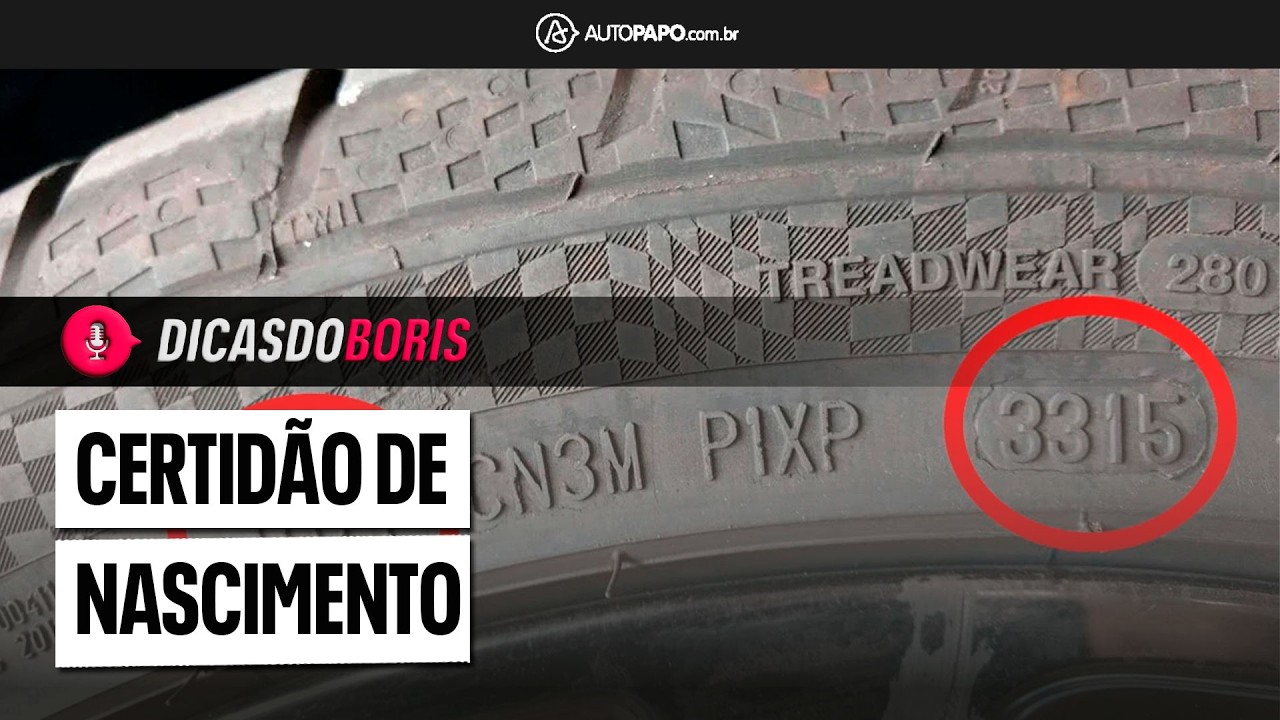 TODO PNEU TEM DATA DE FABRICAÇÃO GRAVADA E BEM LEGÍVEL