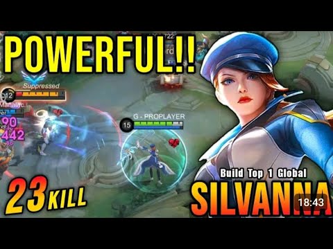 MLBB x SILVANNA TOP 1 BUILD 23 KILLS SAVAGE - RANK GAME