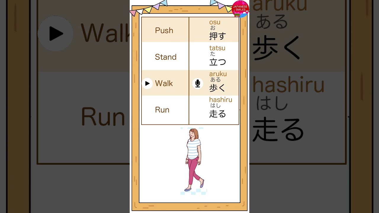 Basic Japanese Verbs for beginners🇯🇵 😊 #shorts