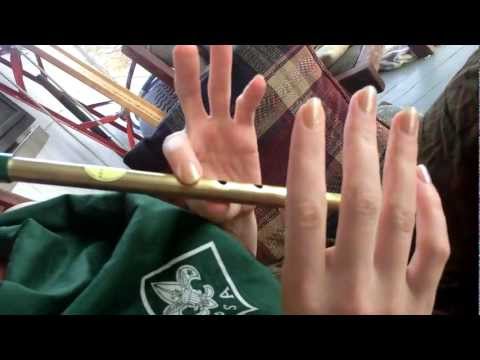 シーロット Playing the penny wistle.