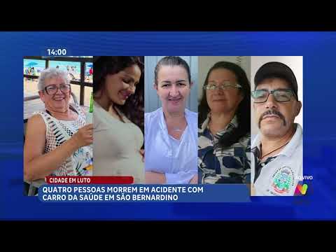 Cidade em luto: Cinco pessoas morrem em acidente com carro da saúde de São Bernardino