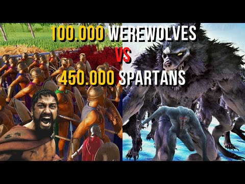 450.000 Spartans vs 100.000 Werewolves - Ultimate Epic Battle Simulator 2 | UEBS 2
