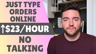 Make $23/Hour Typing Orders Online With NO TALKING | Free Laptop Work From Home Jobs