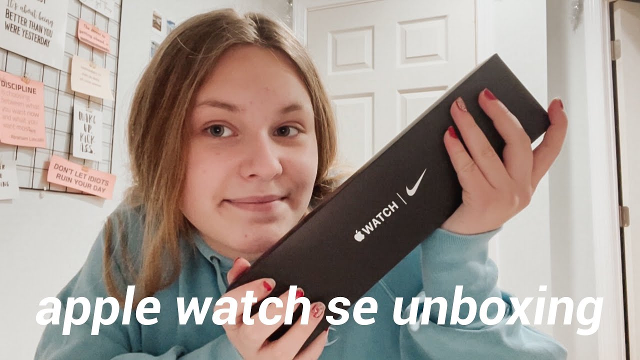 APPLE WATCH SE UNBOXING 2021: nike apple watch & accessories | polina