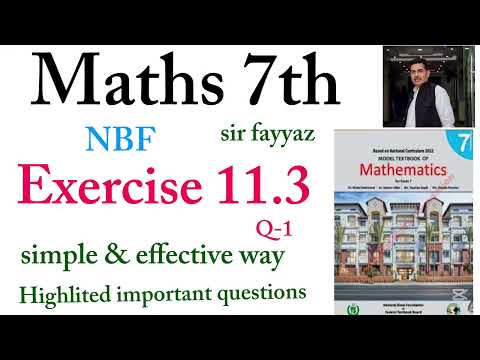 Maths class 7th | exercise 11.3 | ex 11.3 | Q-1 | NBF | unit 11 | Mensuration | grade 7