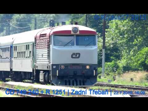 ČD 749.240 - Zadní Třebaň, 22.7.2010