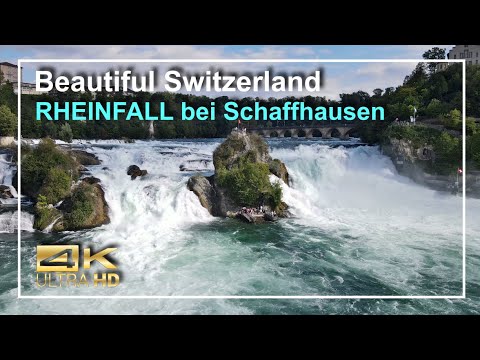 Rheinfall bei Schaffhausen Switzerland by Drone 4K