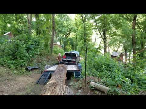 simplest easiest cheapest way to load a log on a .trailer