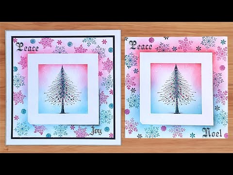 Pink and Blue Christmas Joy by Jo Rice - A Lavinia Stamps Tutorial