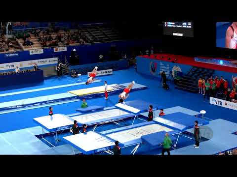 Portugal 2 (POR) M - 2019 Trampoline Worlds, Tokyo (JPN) - Qualification Synchro R1