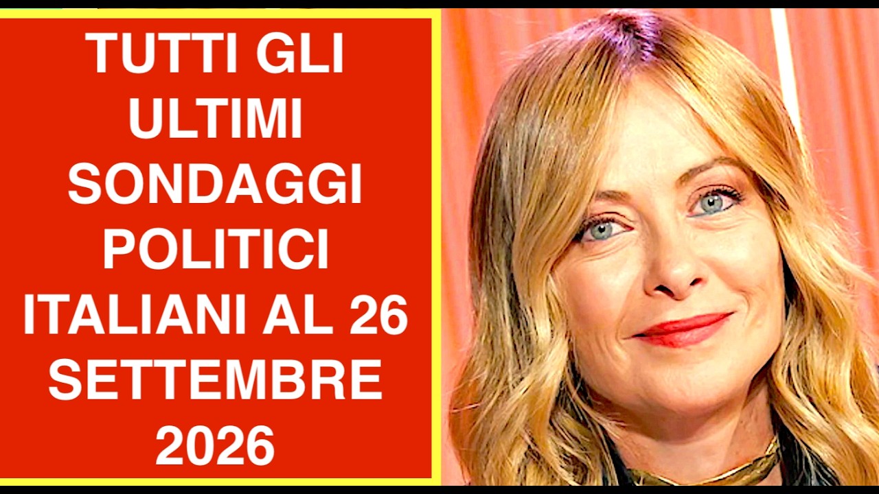 TUTTI GLI ULTIMI SONDAGGI POLITICI ITALIANI AL 26 SETTEMBRE 2026