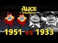 Side By Side Comparison Alice In Wonderland 1933 Vs Alice In Wonderland 1951