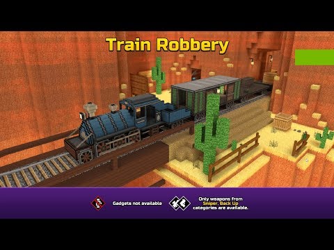 Pixel Gun 3D - Train Robbery Map Gameplay