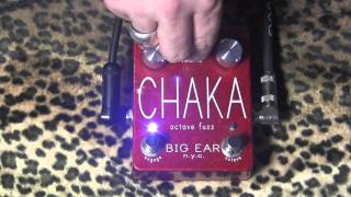 Video thumbnail for Big Ear N.Y.C.  CHAKA octave fuzz demo with MJT Strat & Fender Pro Junior by gearmanndude