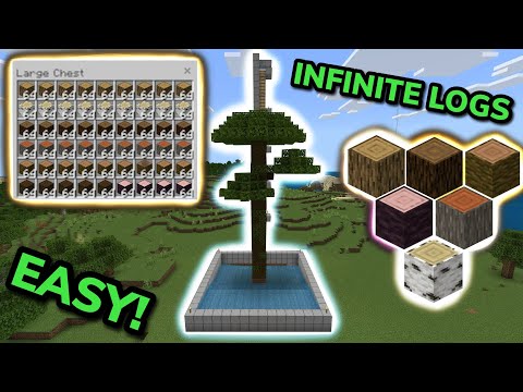 EASY 1.21 ANY TYPE TREE FARM TUTORIAL in Minecraft Bedrock (MCPE/Xbox/PS/Switch/PC)