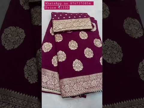 #trending dola silk saree with banarasi zari weaving. #sarees #viral #shorts