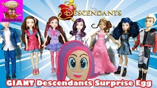 GIANT Descendants Surprise Egg | Descendants Dolls Review Shopkins Tamagotchi Frozen Fashems