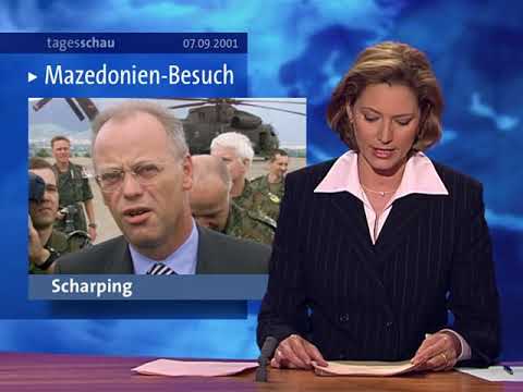 07.09.01 Vielflieger Scharping in der Kritik, Kanzler Schröder überbetont sein Vertrauen zu ihm.