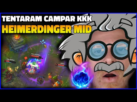 NÃO foi uma BOA IDEIA deles kkk, muito forte contra GANKS - HEIMERDINGER MID