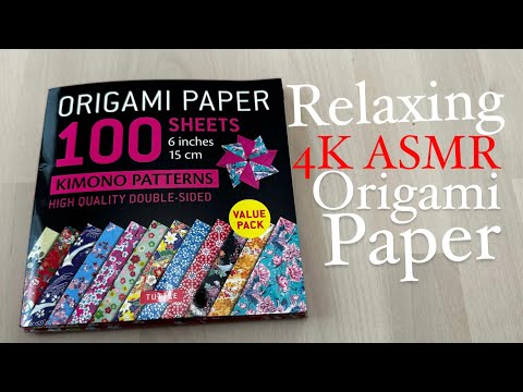 4K Relaxing ASMR Unboxing Origami Paper Kimono Patterns