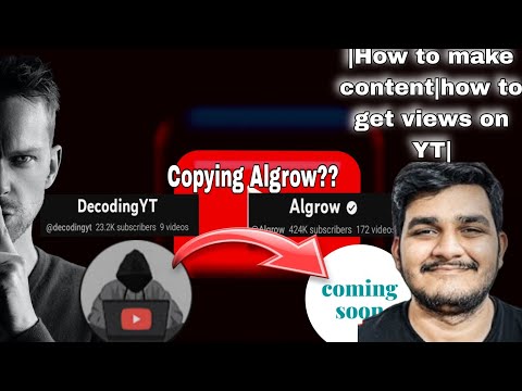|Is @decodingyt copying @Algrow ?🤔 || How To Make Content| What Is Trend Jacking |