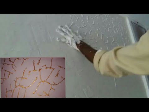 Wall putty panch texture design white golden