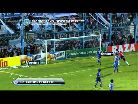 Gol de Pratto. Rafaela 3 - Vélez 1. Fecha 8. Torneo Final 2014. Fútbol Para Todos