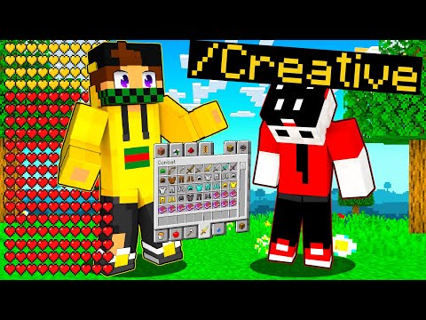 GIOCO UNA SPEEDRUN IN CREATIVA vs CACCIATORE - Minecraft ITA
