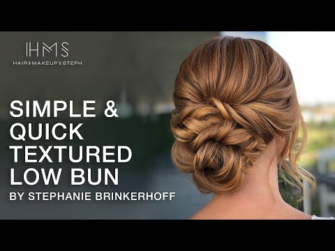 Simple & Quick Textured Low Bun by Stephanie...