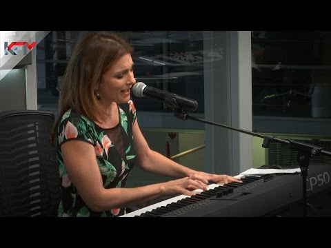 Louise Carver performing live on the KFM Drive