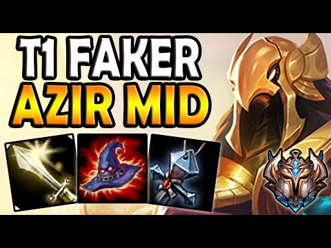T1 Faker AZIR vs RYZE MID - Lol Ranked Korea ✔️