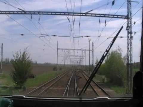 Lokomotiva řady 163 (Peršing)-rozjezd (pohled ze stanoviště)