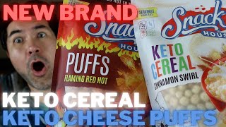 Snack House Keto Low Carb Cereal and Cheese Puffs | IS THIS NEW KETO BRAND LEGIT?