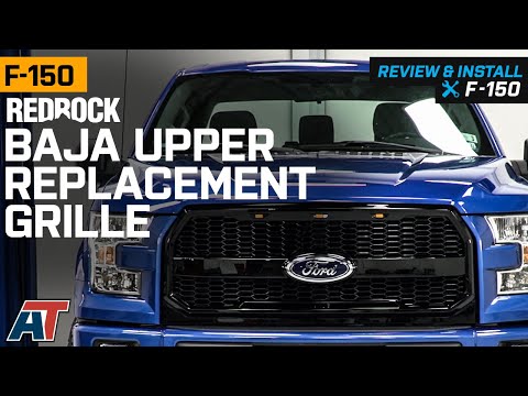2015-2017 F150 RedRock Baja Upper Replacement Grille w/ LED Lighting; Gloss Black Review & Install