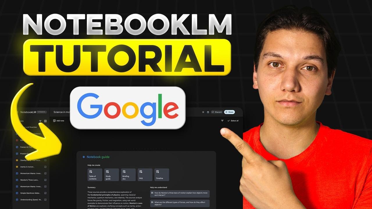 Google NotebookLM Tutorial 2025 (Google Smartest Note-Taking App)